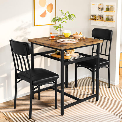 AWQM marble dining table 2 person square dining table set