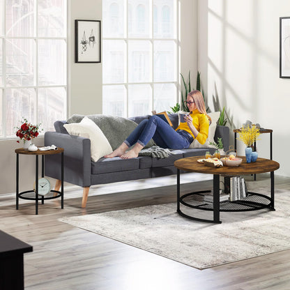 AWQM Modern Industrial Style Coffee Table Set