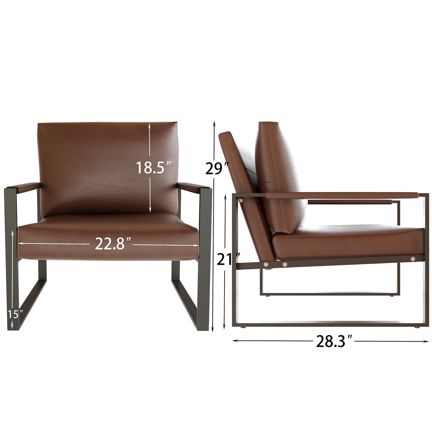 AWQM Modern PU Leather Armchair