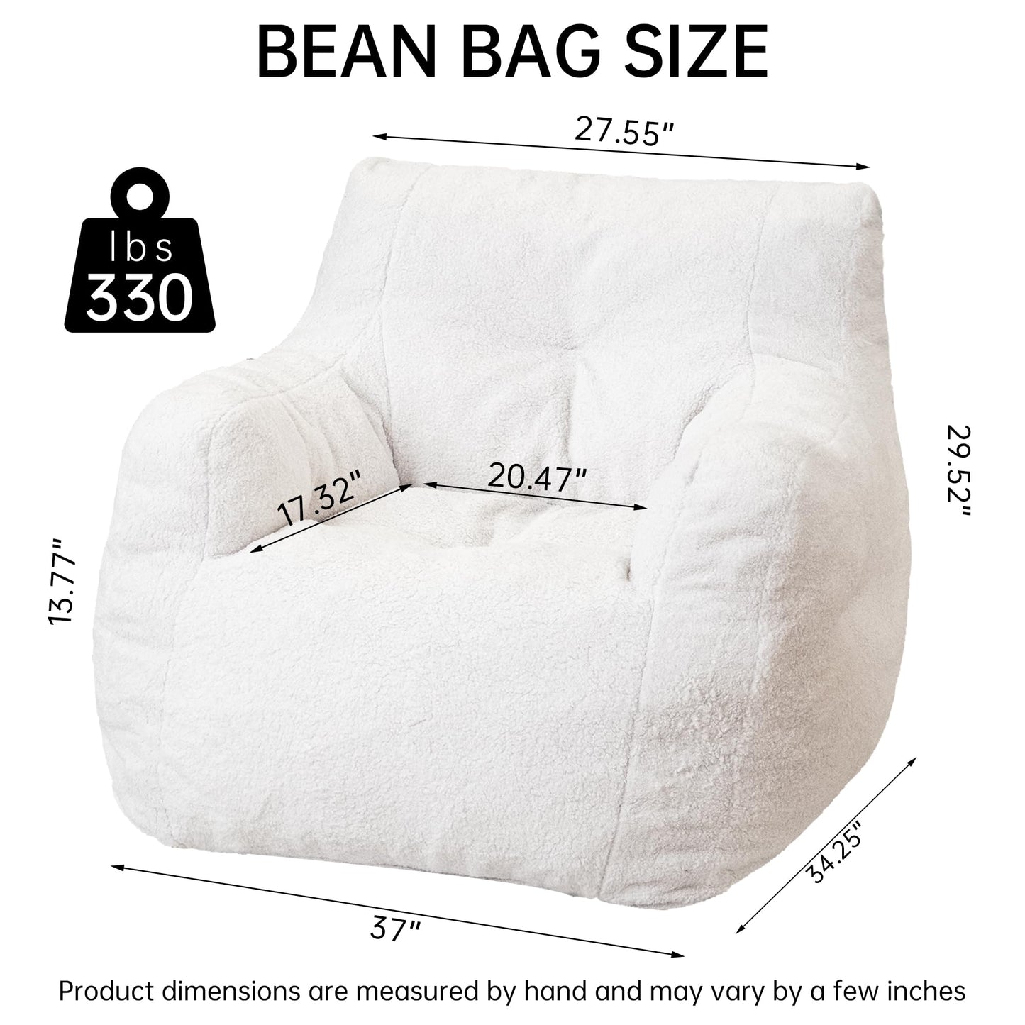 AWQM Bean Bag Chair, Tufted Soft Padded Bean Bag Chair, Lazy Susans