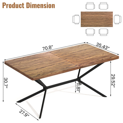 AWQM Industrial Wooden Mid-Century Modern Dining Table 6-8 Dining Table