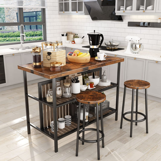 AWQM Kitchen island with storage cabinets