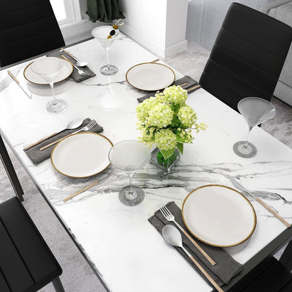 AWQM Faux Marble Dining Table Dining Set for 4