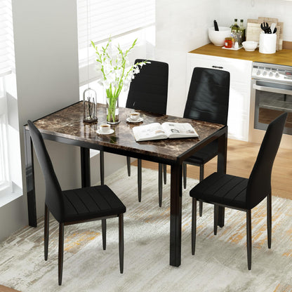 AWQM Faux Marble Dining Table Dining Set for 4