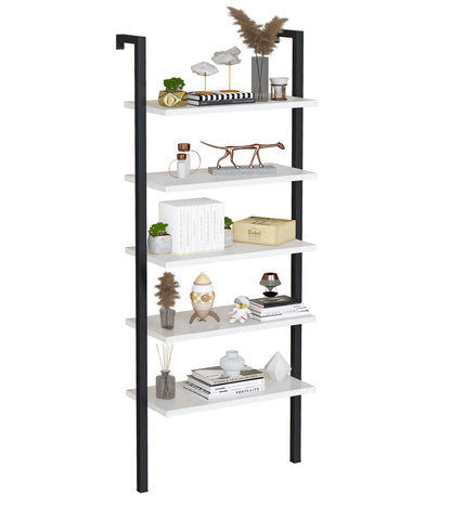 AWQM Wall Mounted Bookcase, 2 Piece Industrial Trapezoidal Bookcase