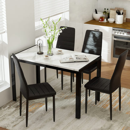 AWQM Faux Marble Dining Table Dining Set for 4