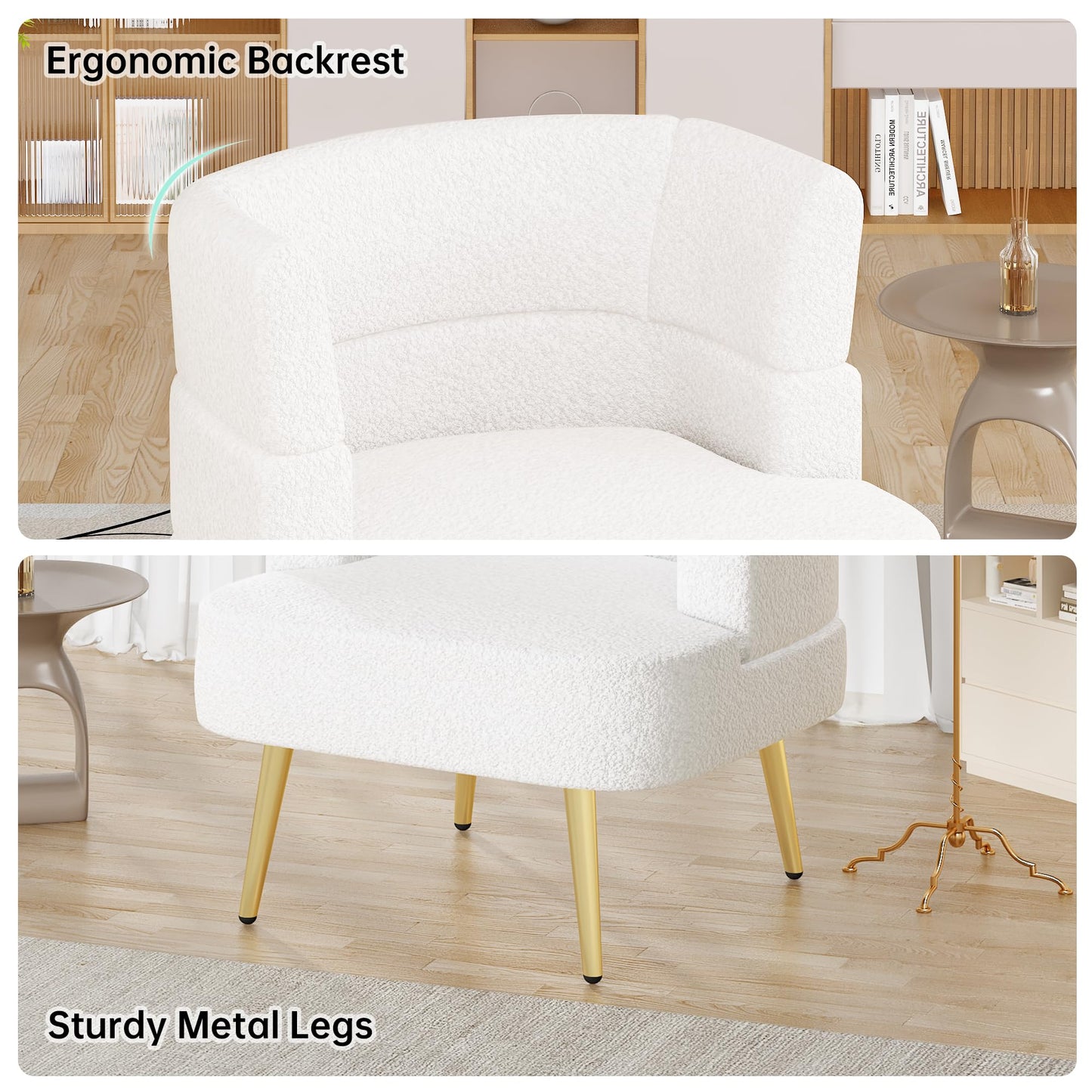 AWQM 2PCS Single Sofa Chair with High Resilience Foam and Sturdy Legs