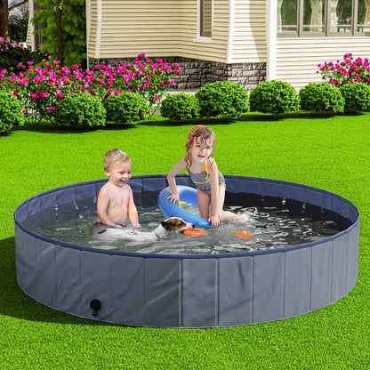 AWQM Collapsible Dog Pool Outdoor Backyard Beach Portable Pools