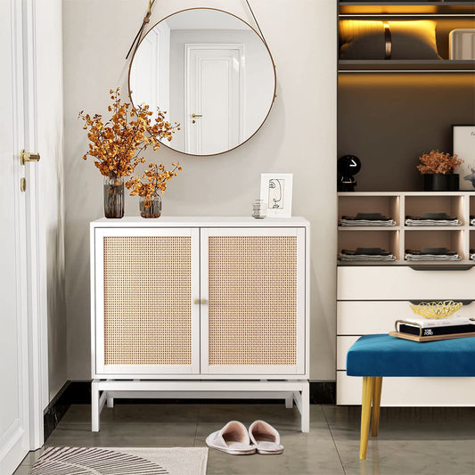 AWQM A rattan storage base cabinet, bathroom cabinet