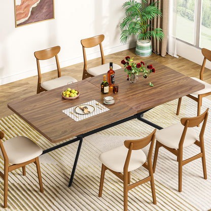 AWQM Industrial Wooden Mid-Century Modern Dining Table 6-8 Dining Table