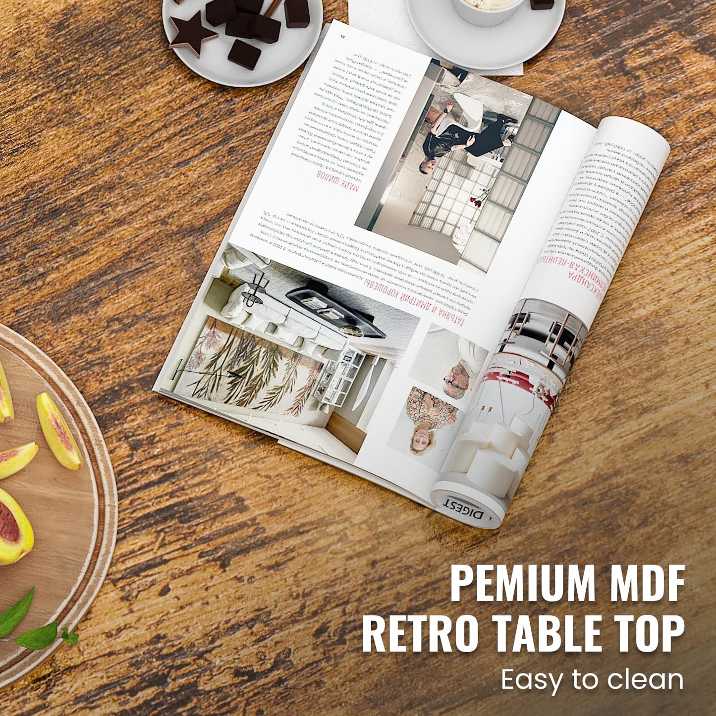 AWQM Modern Industrial Style Coffee Table Set