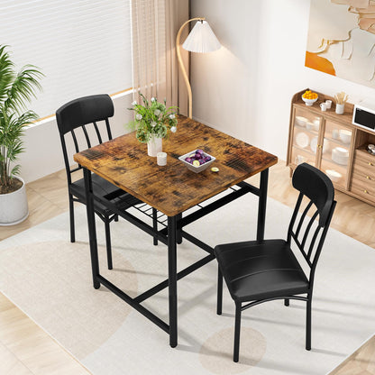 AWQM marble dining table 2 person square dining table set