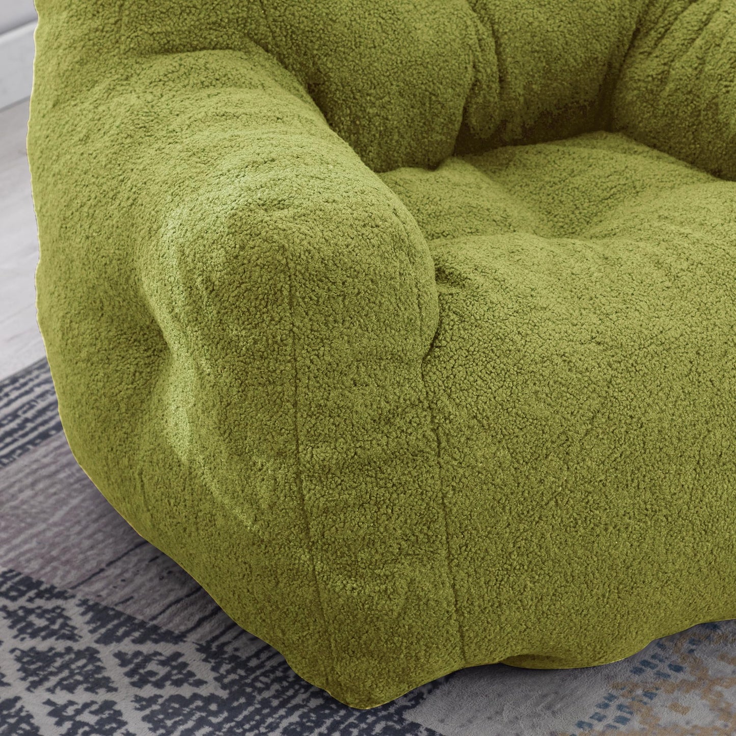 AWQM Bean Bag Chair, Tufted Soft Padded Bean Bag Chair, Lazy Susans