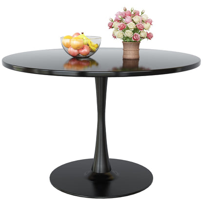 AWQM Modern Marble Round Dining Table for 4-6 People