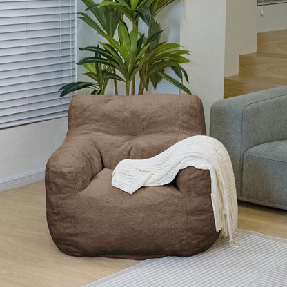 AWQM Bean Bag Chair, Tufted Soft Padded Bean Bag Chair, Lazy Susans