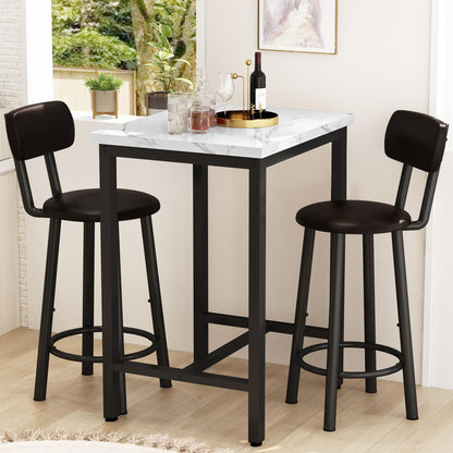 AWQM Square Table Set, Table for 2