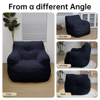 AWQM Bean Bag Chair, Tufted Soft Padded Bean Bag Chair, Lazy Susans