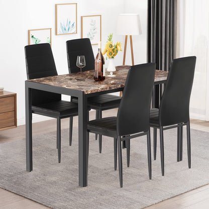 AWQM Faux Marble Dining Table Dining Set for 4