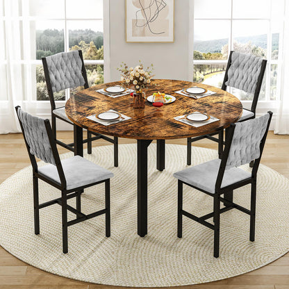 AWQM Round Dining Table Set for 4, Kitchen Dining Table Set, Round Dining Table Set for Small Space.