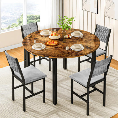 AWQM Round Dining Table Set for 4, Kitchen Dining Table Set, Round Dining Table Set for Small Space.